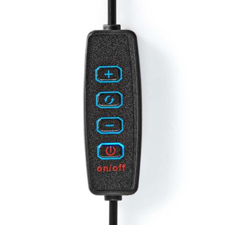 Nedis LED-rengas 26 cm jalustalla - 120 LEDiä ja säädettävä vär