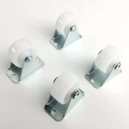 Sett med 4 svingbare hjul Stille hjul PVC hjul Industrihjul Flatt hjul for rotering 50MM