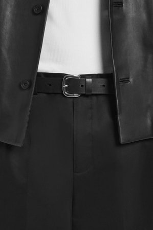 COS Homme Pantalon Décontracté Droit En Coton in Noir