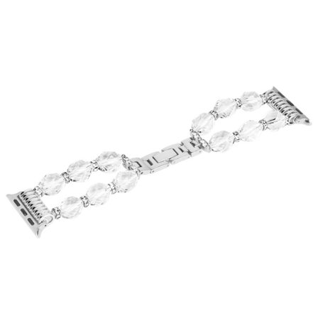 Apple Watch (45 mm) klockarmband i rombformad kristall - Transparent