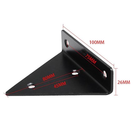 2 Stykker Hyllebærere, Hyllebærer, Skjulte Usynlige Hyllebærere, Trekantet Vegghyllebærer, For Stue Soverom (Svart)