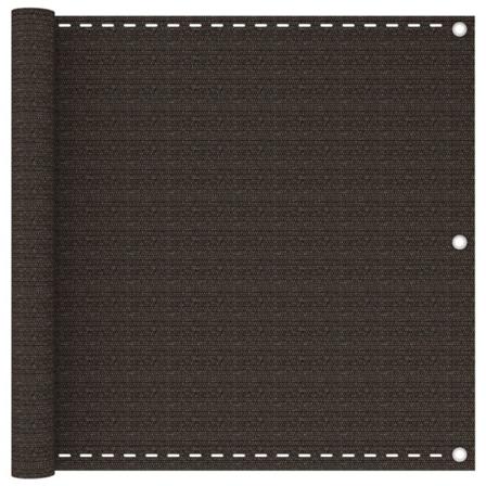 Vidaxl Balkongskärm Brun 90x500 Cm Hdpe Brun