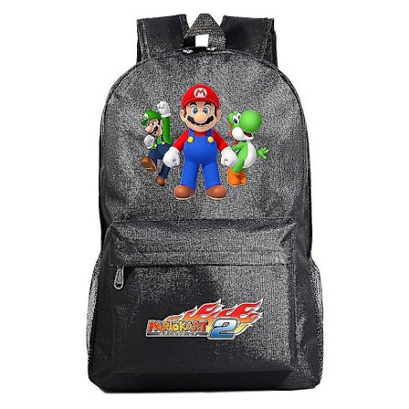 Super Mario Ryggsäck med Stor Kapacitet För Tonårsstudenter - Unisex Skolväska Idealisk För Fritidsresor Eller Skolbruk - Alternativ för 