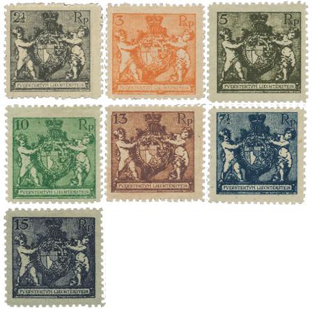 Liechtenstein 1921 - MICHEL 46B/52B - Ubrugt