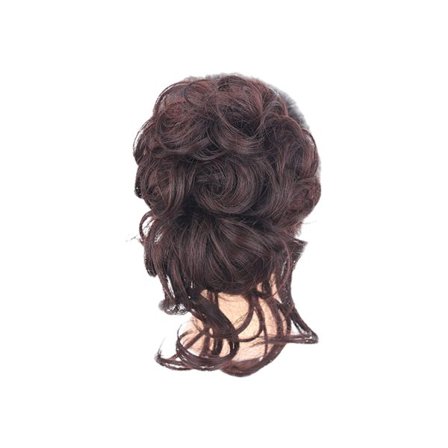 Grab Clip Peruk Fluffig Soft Touch Realistisk Naturligt utseende Kvinnor Hårnålar Svart Brun Peruk för Dambruk - Mörkbrun