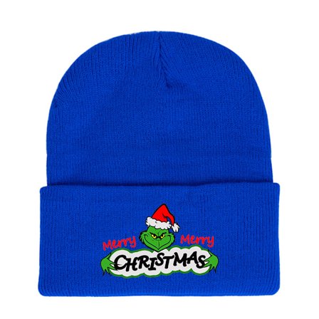 Grønn Grinch Strikket Lue Grinch Strikket Lue Høst Vinter Trykk Sol DXGHC