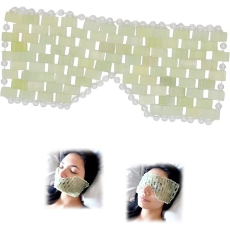 Ögonmask - Anti-aging Jade Ögonmask - Lindrar Trötthet, Svullna Ögon, Mörka Ringar och Rynkor (1 st, Grön)