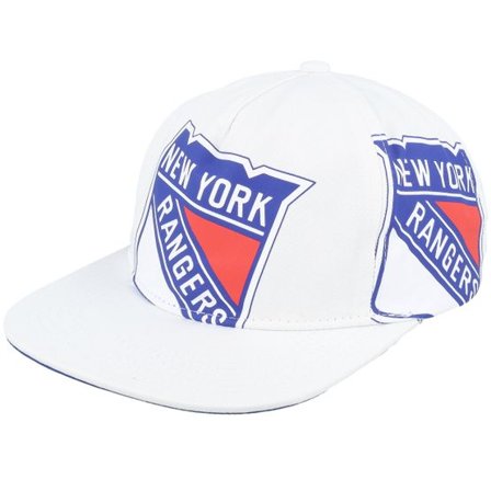 Mitchell & Ness - NHL Vit Keps - New York Rangers In Your Face Deadstock White Snapback @ Hatstore