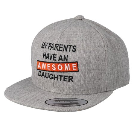 Kinder Kiddo Cap - Grau Cap - Kinder Awesome Daughter Heather Grey Snapback @ Hatstore