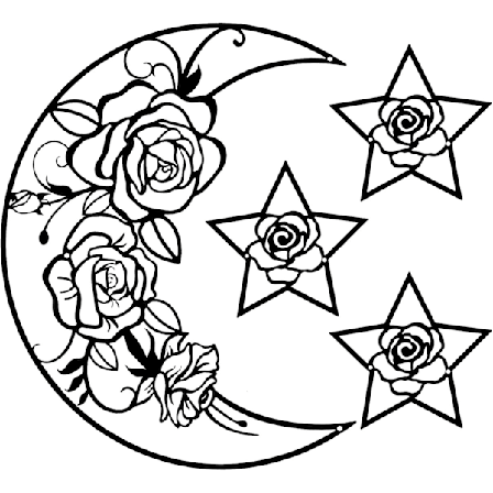 4 stk. Månevægdekoration Metal Måne Ramadan Fase Vægophæng Fl