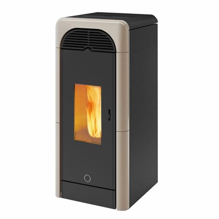 Stufa a pellet EK63 BERRY90+ - gruppo Edilkamin - 9,2 kW ad aria canalizzata Tortora