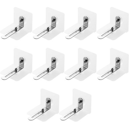 10 stk møbelvegganker lim multifunksjonell anti-tippsett uten boring for barnesikring, forhindre at baby kjæledyr faller møbler for barnesikkerhet