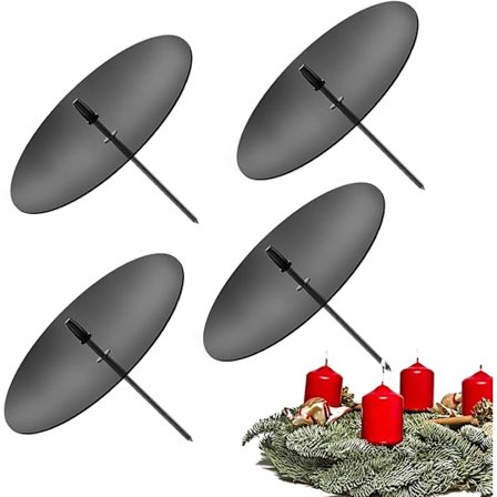 Lysestage til Adventslys 4 Stykker Metal Lysestage til Lysestage Fyrfadslys Dekoration Bord Jul Ceremoni Fødselsdagsfest