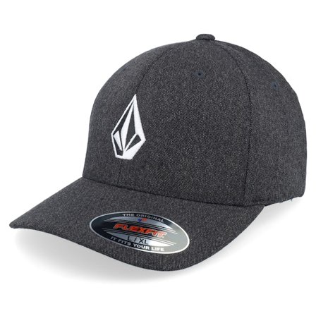 Volcom - Grau flexfit Cap - Full Stone Heather Hat Charcoal Heather Flexfit @ Hatstore