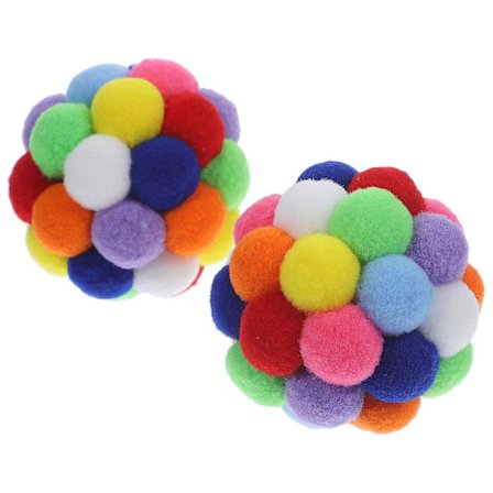 2 stk Interaktive Katteballer Plysj Katteball Katt Plysj Ball Innendørs Katteballer Kattehoppende Ball Leke