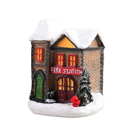 2023 led Light Up Mini Village House Scene Juldekor