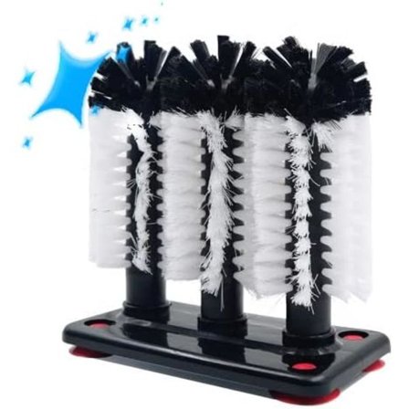 Triple Glasrengöringsborste, Hållbar Glasflaskrengörare Br,ZQKLA