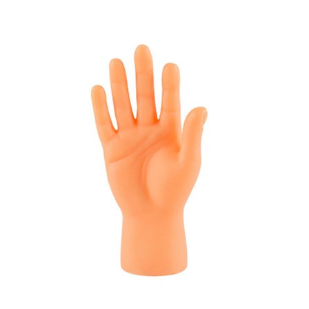 Platt handstil rolig mini hand miniatyr fingerdocka liten vänster höger hand
