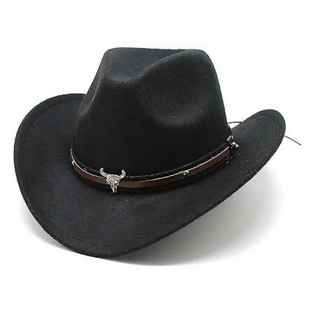 Dewenwils Western Cowboy Topplue Filtlue Svart