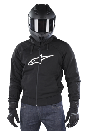 Motorradhoodie Alpinestars Chrome Sport Schwarz XL