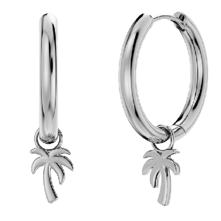 Edblad Tropic Hoops Palm Tree Steel Smycken & klockor Dam Grå ONESIZE