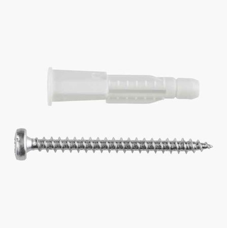 Universalplugg med Skruv 5 x 30 mm Plast & Blankförzinkat Stål - Biltema