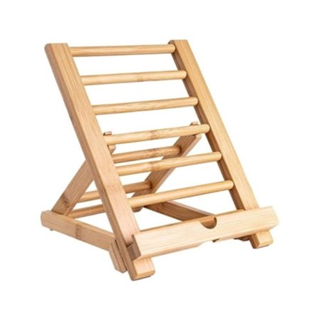 Bambuplatta stativ, trä telefon stativ, träplatta stativ, Beijiyi (barrformad) skrivbord telefon stativ