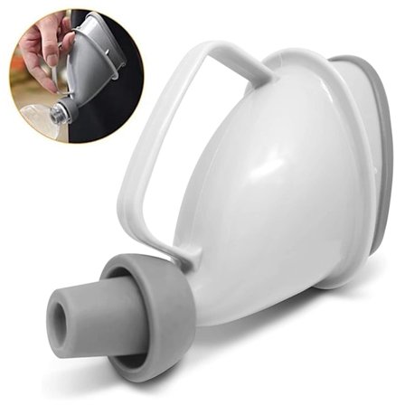 Unisex Potty Pee Funnel Gjenbrukbar Nødsituasjon Urinal for Voksne Bærbar Toalett for Kvinner Menn for Bil, Camping, Reise, Utendørsaktiviteter, 