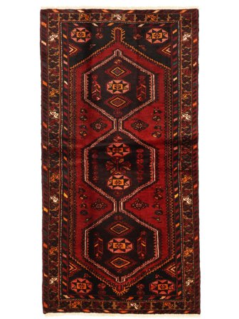 Hamadan Teppe Orientalsk Svart/Mørk Rød (Ull, Persia)