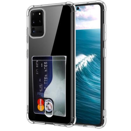 Samsung Galaxy S20 Ultra - Floveme Skal med Korthållare Transparent