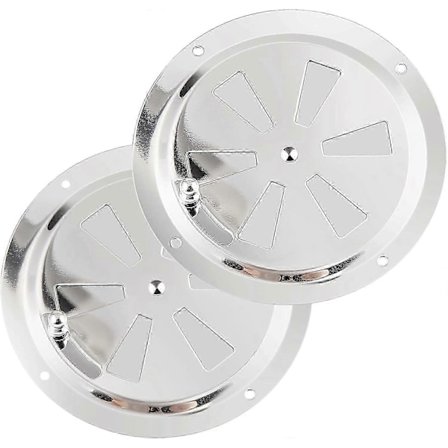 125 mm rund ventilationsrosett i rostfritt stål, runda ventilationsgaller båtdelar för rökare Båt Husbil Hus