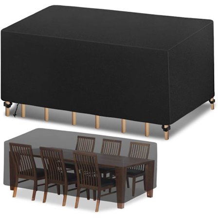 Suojaava huonekalupeite, puutarhakalusteiden peite, ulkopöydän peite, vedenpitävä pressu, vedenpitävä Oxford-kangas, tuulenkestävä, anti-U