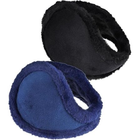 2 stk. Fleece ørevarmere Vinter ørevarmere til kvinder Mænd Vindtætte plys ørevarmere til koldt vejr løb udendørs sport Snowboarding (tyk)