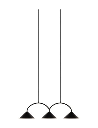 Globen Lighting Pendant Curve 3 - Black - 30X95CM