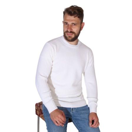 Kangra jumper Hvid, Herre Strik