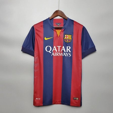 Vintage Barcelona 2014-2015 Hjemmebanetrøje Fodboldtrøje S