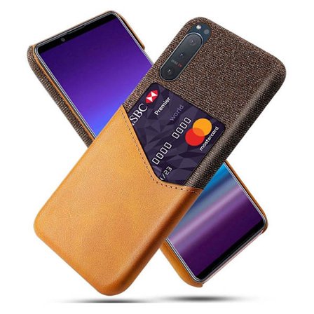 Bofink Sony Xperia 5 II skal med korthållare - Brun