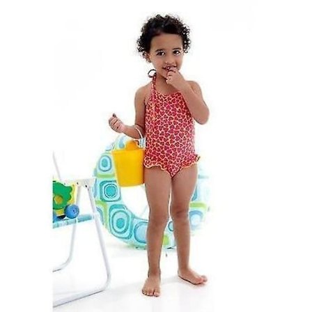 Little Octopus, flickbaddräkt med hjärtan