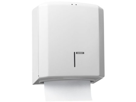 KATRIN Dispenser handdukar M manuell metall vit - Lyreco - Städ och hygien - Toalettpapper och torkpapper - Hållare - Pappershanddukar