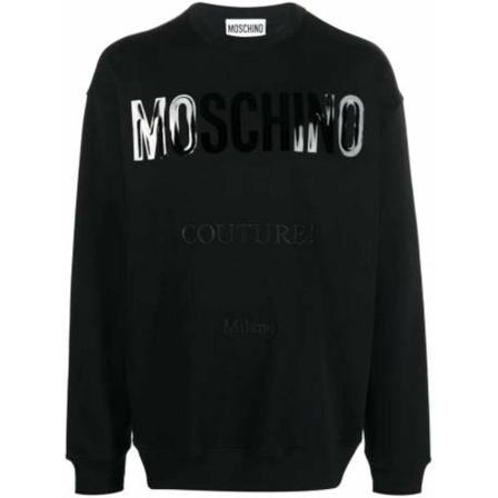 Moschino, Sweatshirt Czarny, Mężczyzna, Rozmiar: S