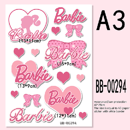 IC Elektrisk Motorcykel DIY Barbie-klistermärken Tecknad Bärbar Dator L