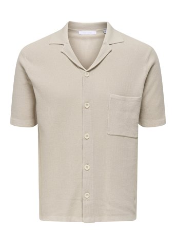 ONLY & SONS | Onstony Reg 12 Ss Waffle Shirt Knit | XS