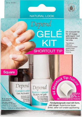 Depend Gelekit Natural Look Shortcut Tip, Makeup, Negle, Gelénegle