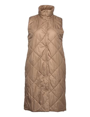 Cartanzia Quilted Waistcoat Otw Brown ONLY Carmakoma