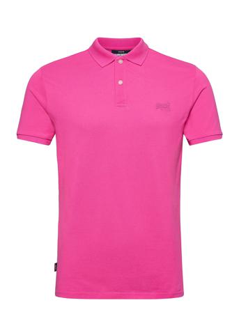 Classic Micro Lite S/S Pique Polo Pink Superdry