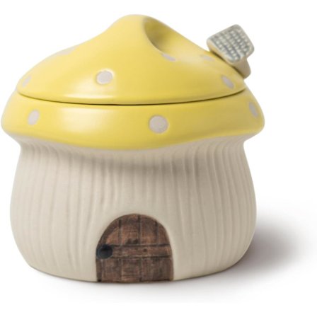 Svamp Hus Keramisk Sukkerskål med Låg og Ske, Sød Porcelæn Krydderikrukke til Køkkenbordplade, Dekorativ Beholder til Salt