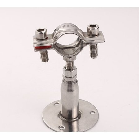 Væg- og loftmonterede rørstøtter i rustfrit stål, 5 stk.