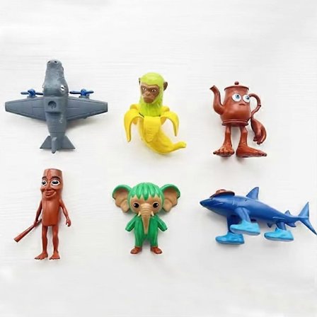 Italiensk Brainrot Figurer Sett – Tralalero, Bombardino, Crocodilo, Bananini – Samlerdokkepresent (FMY)