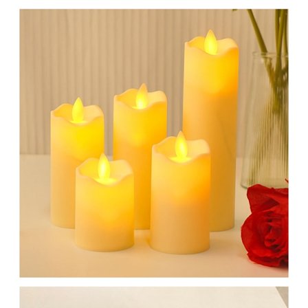 Vitt 6-delat set med flamlösa ljus, elektriska ljus, Kristi himmelsfärdsdag/födelsedag/jul/Halloween-ljus (kulhuvud med fjärrkontroll)