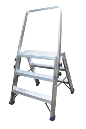 Skeppshultstegen 4250-03-210 Stegpall inklusive säkerhetsbåge 3 steg, 715 mm, Stegar & ställningar